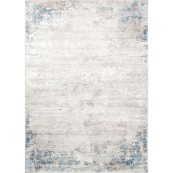 Pasargad Home 5 ft 3 in x 7 ft 7 in Stella Design Power Loom Area Rug Light Grey PVHA41 5x8